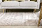 Harlow Zara Tribal Moroccan Diamond Pattern Beige High-Low 5'3" X 7'3" Area Rug
