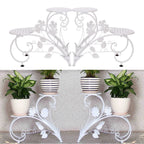 2PCS Classic Tall Plant Stand Art Flower Pot Holder Rack Planter Outdoor Indoor Patio